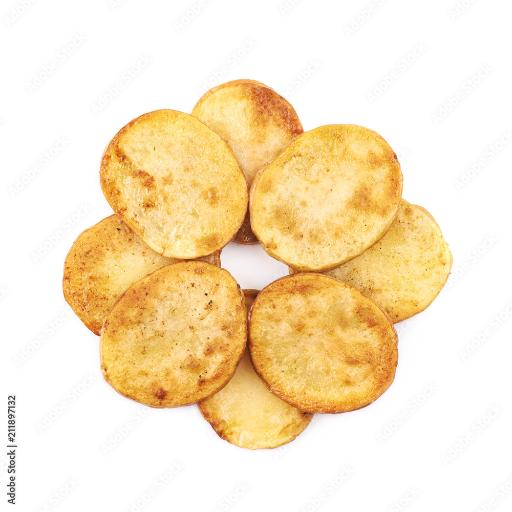 Fried potato slice composition