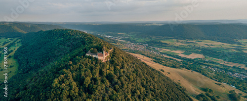 a fairytale castle in europe - panorama photo