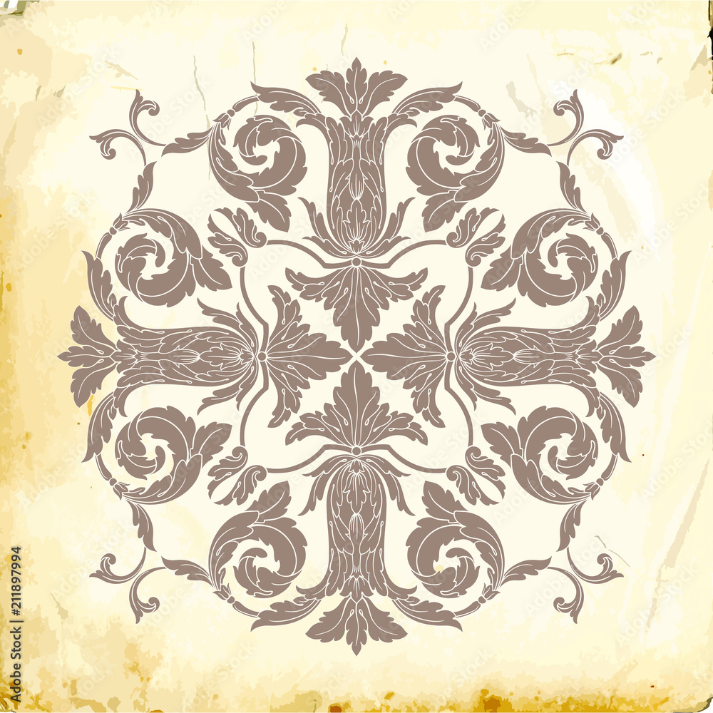 5269775 Vector baroque of vintage elements for design.