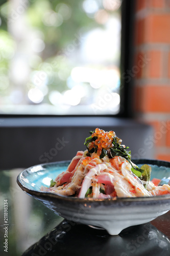 Seafood salad in japanese food style