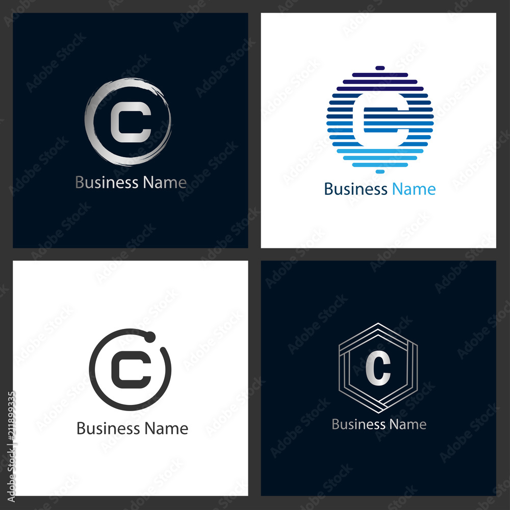 Letter C Logo Set Design Letter C Logo Set Design