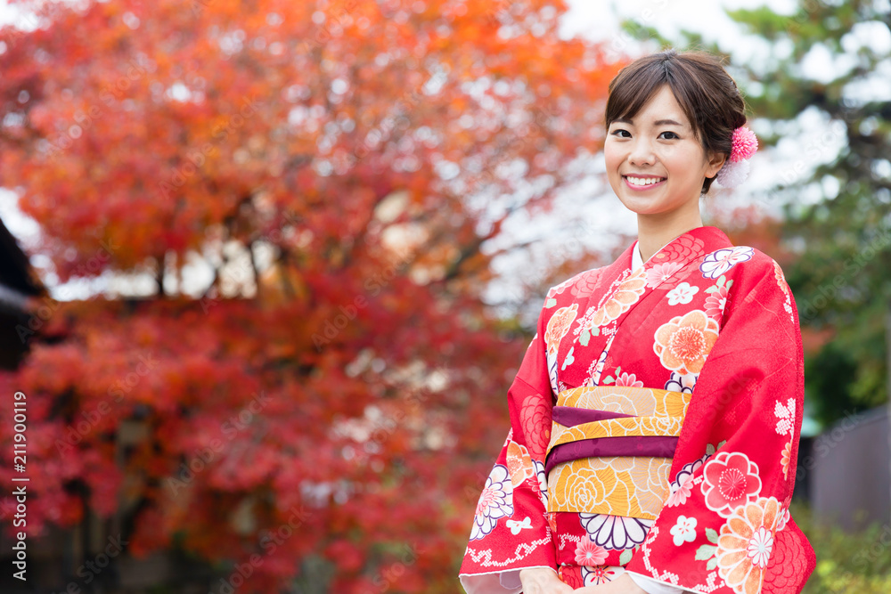 着物を着た女性 着物を着た女性