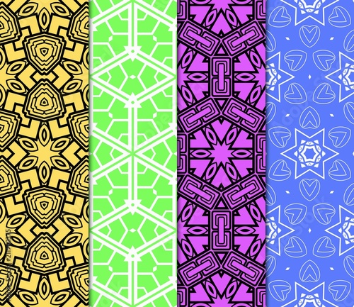 set of modern geometric pattern. vector illustration. for fashion design, interior, wallpaper