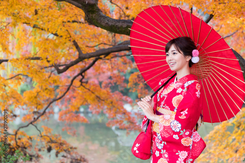 Quadro su tela 着物を着た女性