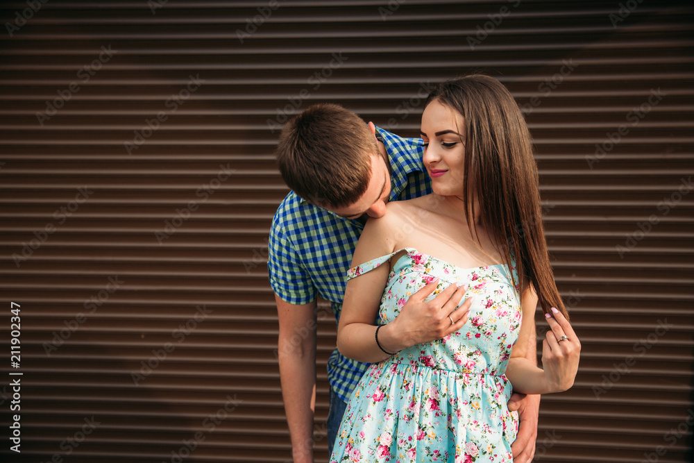 Naklejka premium Young couple full of love.