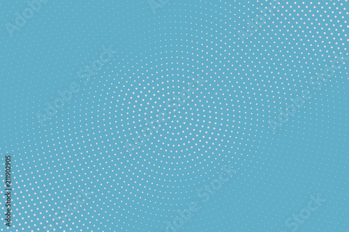 Light Blue halftone background. Digital gradient. Abstract backdrop with circles, point, dots.
