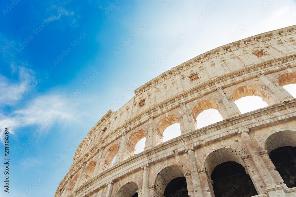 Colosseum, or Coliseum in the centre of the city of Rome, Italy.