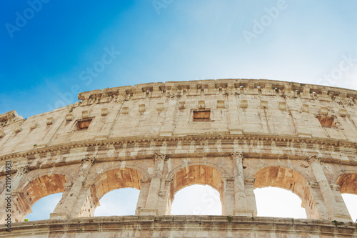 Colosseum, or Coliseum in the centre of the city of Rome, Italy. photo