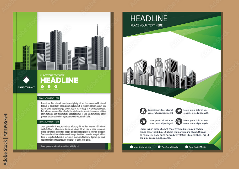 cover Brochure layout annual report poster flyer in A4 with geometric shape