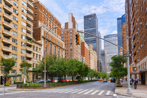 Canvas Print Urban cityscape of New York. Midtown district. USA.