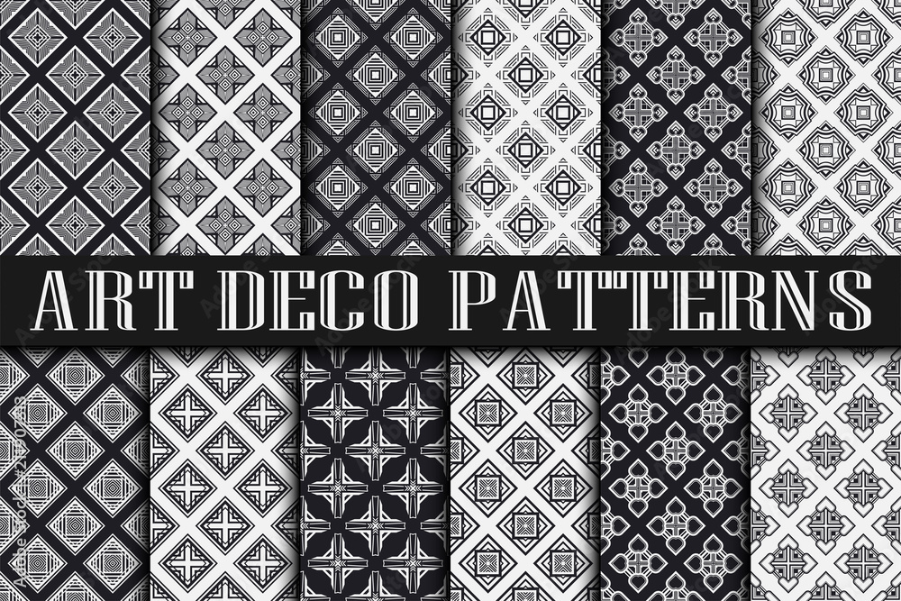 Art Deco Patterns Stock Vector | Adobe Stock