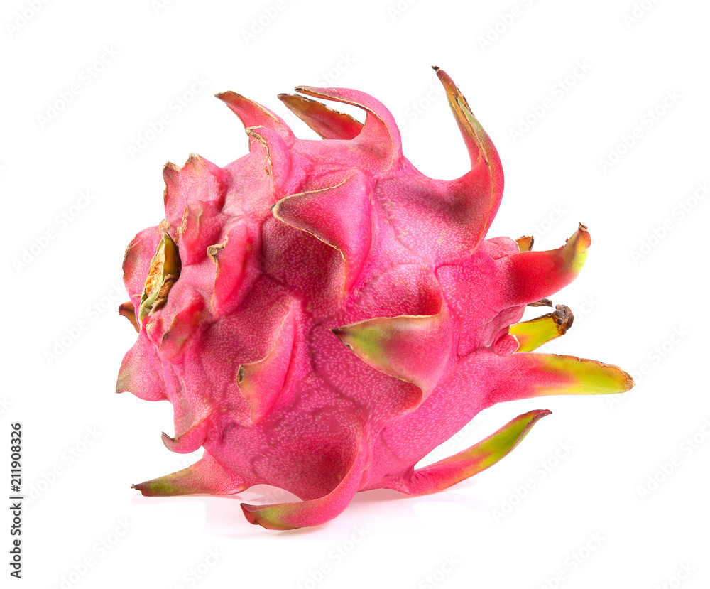 dragon fruit on white background