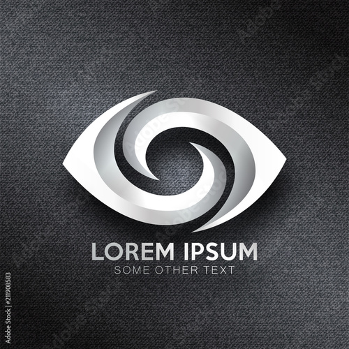 Eye abstract logo design vector
