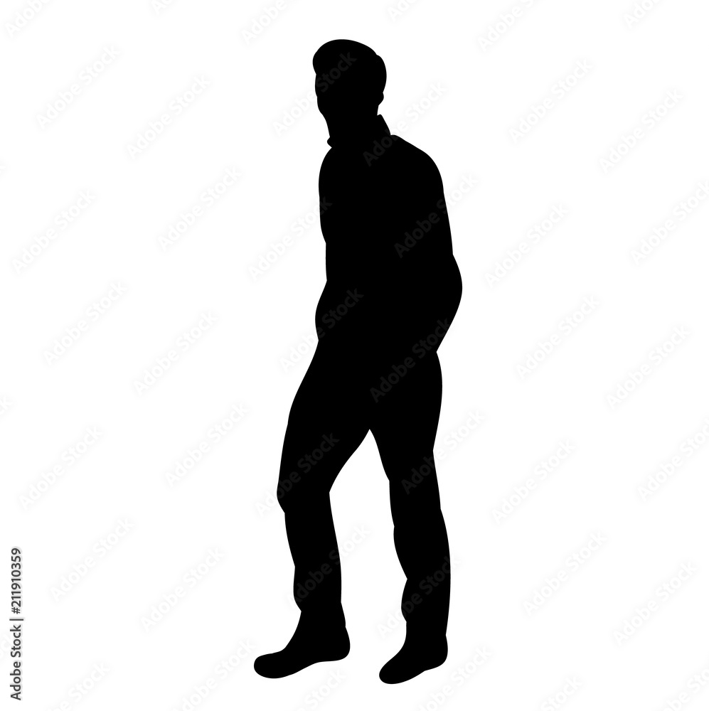 isolated silhouette man is walking on a white background isolated silhouette man is walking on a white background