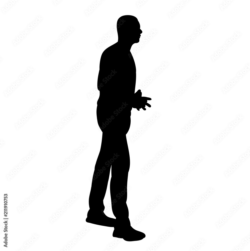 silhouette man standing