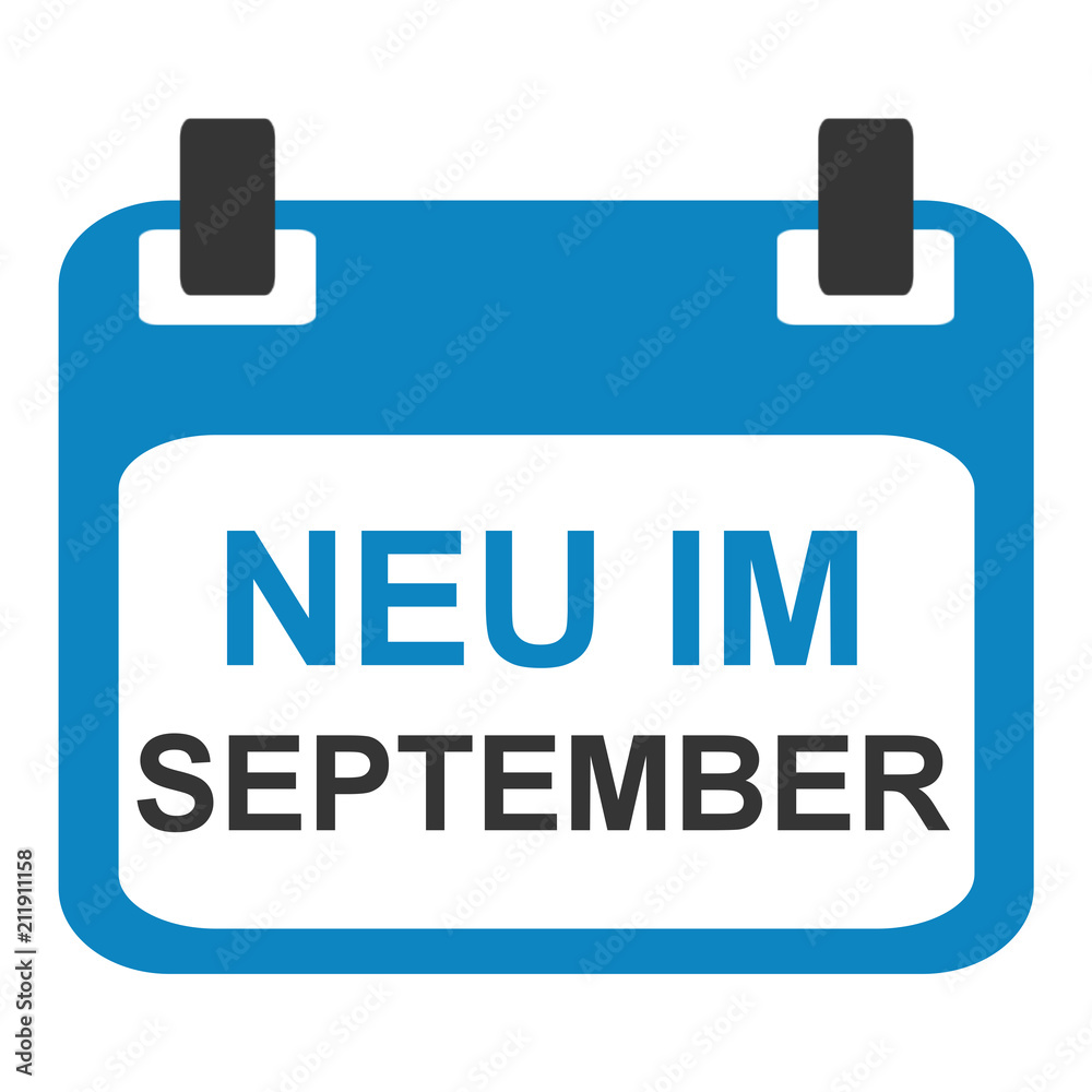 Kalender Icon zeigt: Neu im September Kalender Icon zeigt: Neu im September