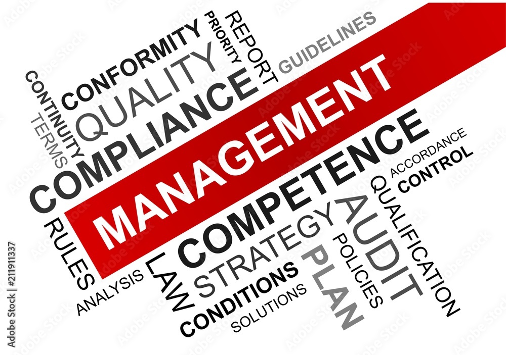 wordcloud for management in business with compliance and competence wordcloud for management in business with compliance and competence