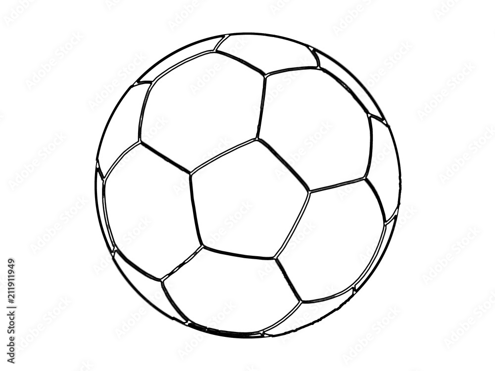 Fototapeta premium Soccer ball on a white background