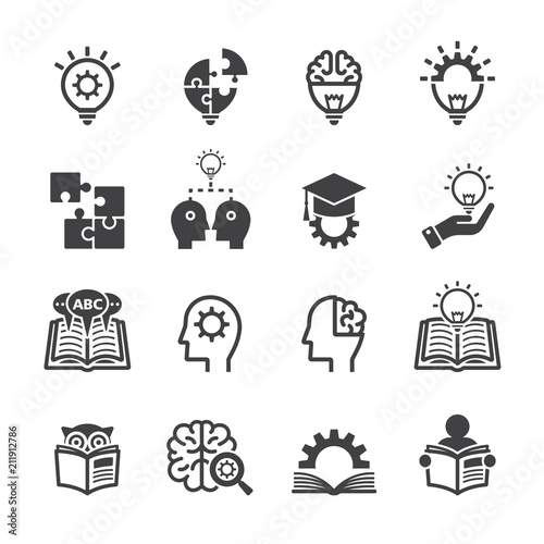 Knowledge icon set