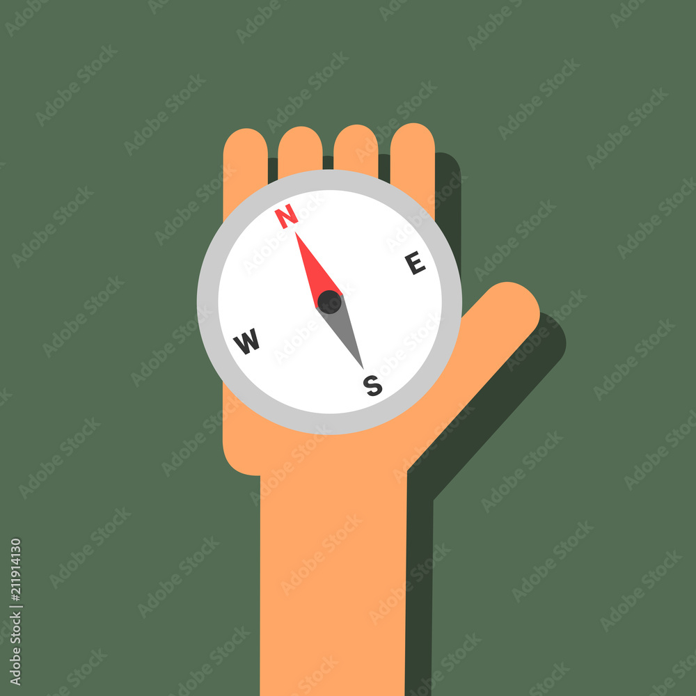 Compass instrument and device for navigation and orientation