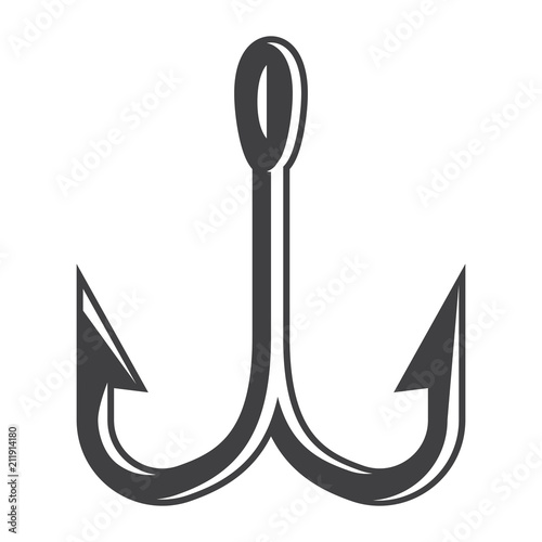 Vintage double fishing hook concept