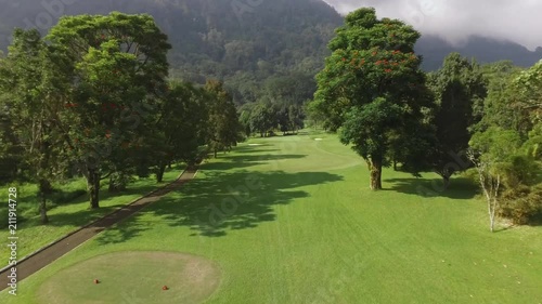 Aerial One-Shot of Hole 14 of The Handara Golfcourt Bedugul Bali photo