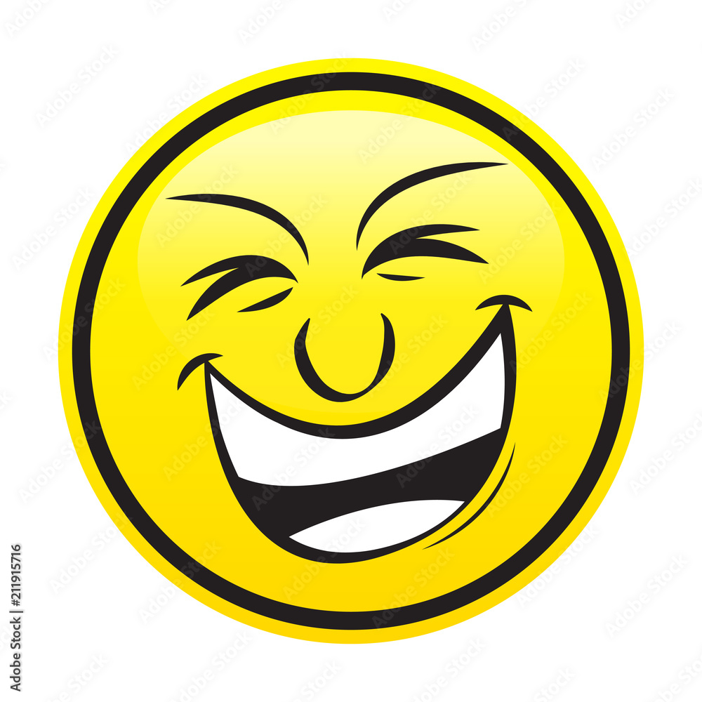 Fototapeta premium Yellow smile face