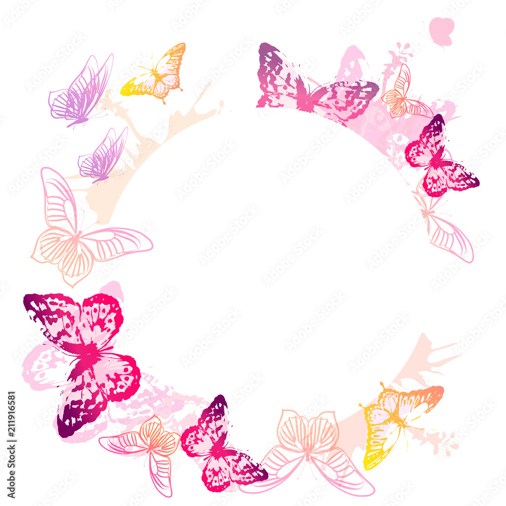 beautiful pink butterflies, isolated on a white beautiful pink butterflies, isolated on a white