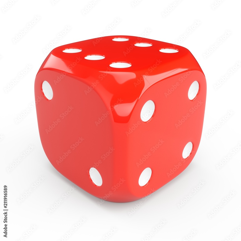 3d rendering red dice isolated on white background 3d rendering red dice isolated on white background