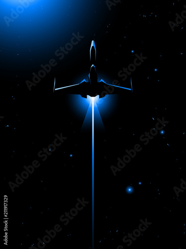 Fototapeta Naklejka Na Ścianę i Meble -  futuristic space ship advanced technology vector