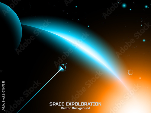 space exploration vector background