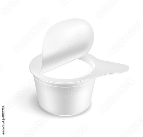 Single serve cup for dairy creamer