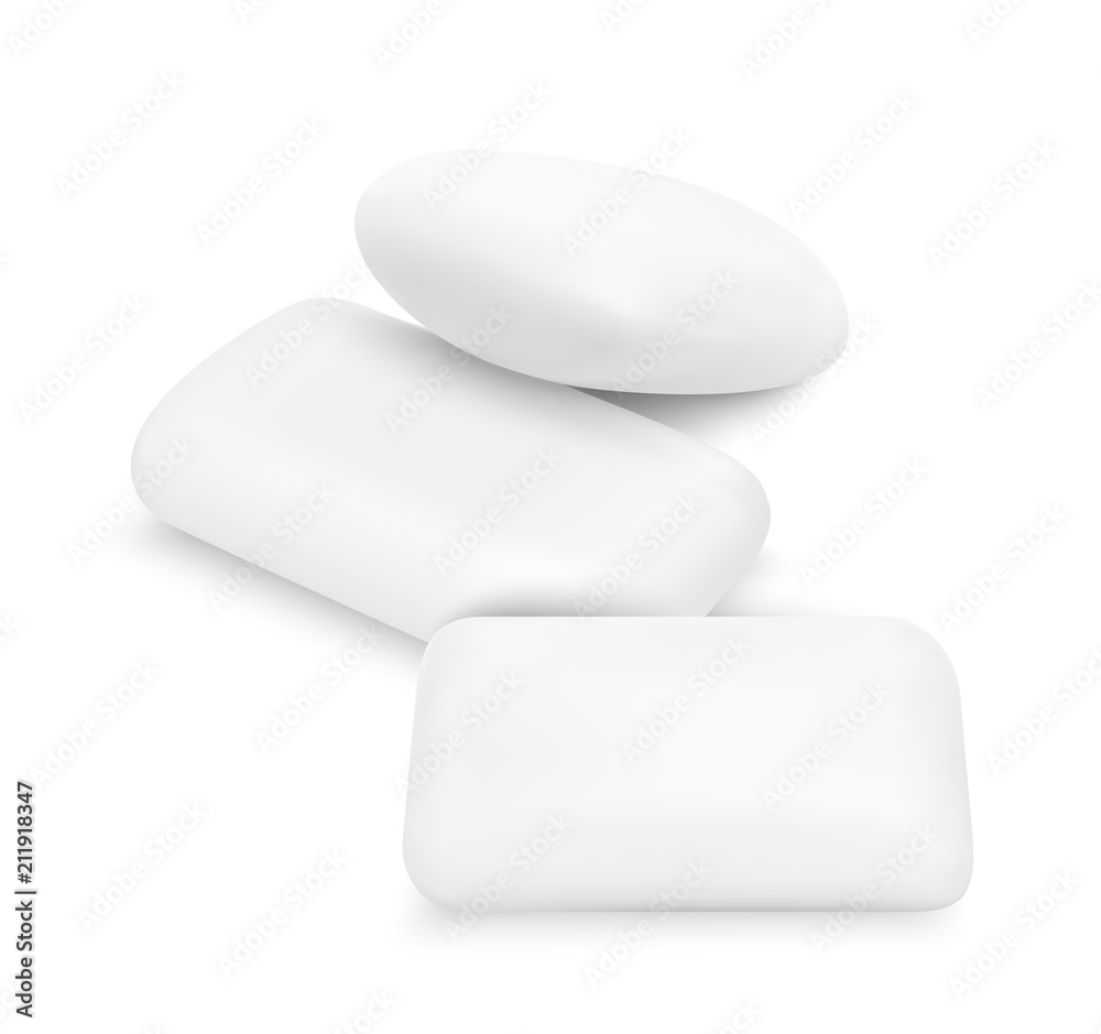 Vector white chewing gum Vector white chewing gum