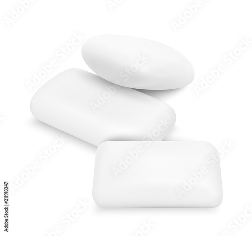 Vector white chewing gum