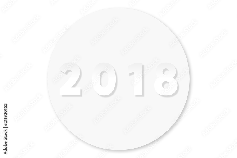 2018 year button isolated on white background 2018 year button isolated on white background
