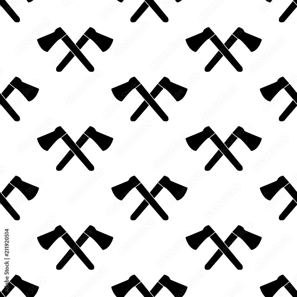 Obraz premium Seamless pattern with black ax.