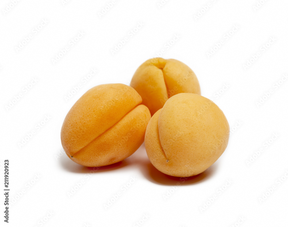 Apricots Isolated On White Background Apricots Isolated On White Background