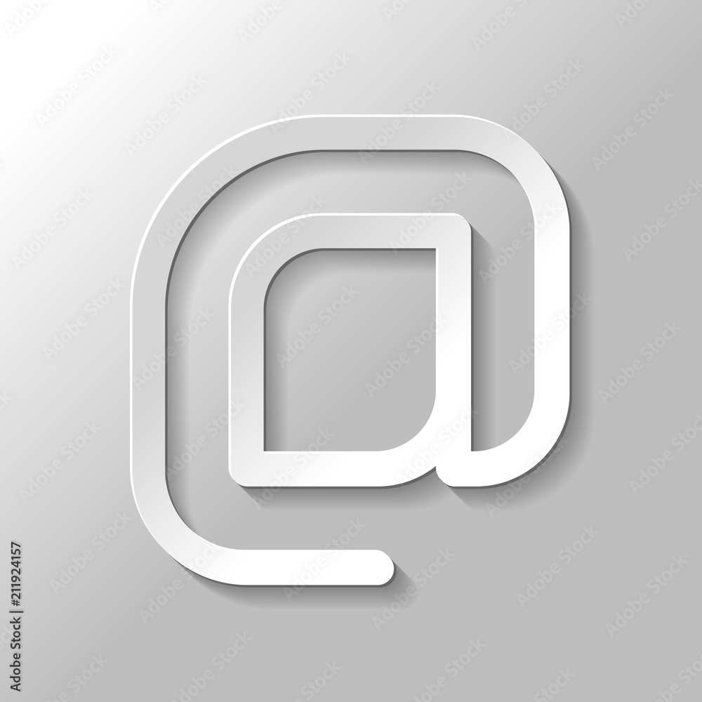 E-mail symbol, internet mail icon. Linear, thin outline. Paper s E-mail symbol, internet mail icon. Linear, thin outline. Paper s