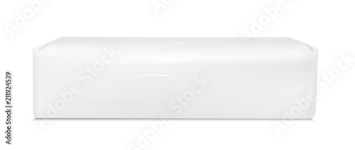 White packaging for food and chewing gum
