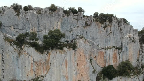Wallpaper Mural Aerial view of people at a really steep mountain. The people in the shot are executing a via ferrata near the Mont Ventoux France. Torontodigital.ca