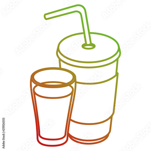 fresh beverages isolated icons vector illustration design