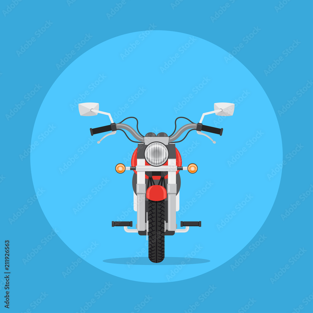 Fototapeta premium Obraz motocykla w stylu płaskim
