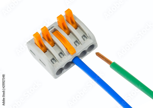 Konstfotografi Compact splicing connector with connected wire