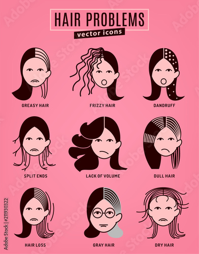 Hair problem icon