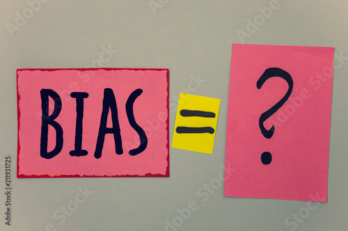 Cuadro en lienzo Conceptual hand writing showing Bias