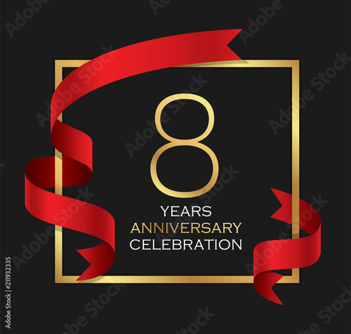 8th years anniversary celebration background