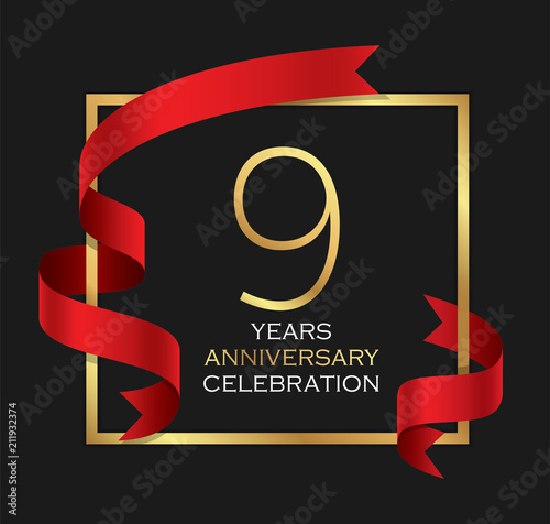 9th years anniversary celebration background