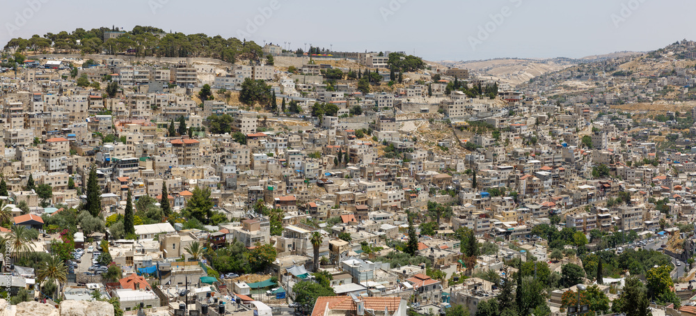 Panorama of neighborhoods of East Jerusalem