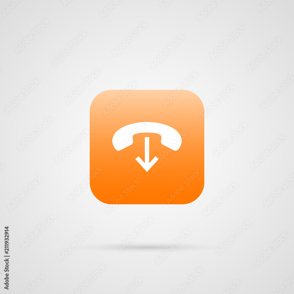 End call vector icon. App End call vector icon. App