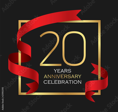 20th years anniversary celebration background